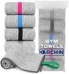 DARCHEN [5 Pack] Gym Towels Accessories for Men, Quick Dry Sweat Towel for Workout Tennis Sports Exercise, Microfiber Silver Ion Towels Compact & Absorbent