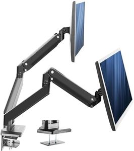 VIVO Premium Aluminum Heavy Duty Arms, Fits 2 Ultrawide Monitors up to 38 inches, Widescreen Dual Monitor Desk Mount with Instant Pneumatic Spring Height Adjustment VESA Stand, STAND-V102G2