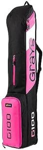 GRAYS Hockey G100 Stickbag - AW24, Black/Pink/White, M, Field Hockey Stick Bag