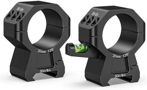 CVLIFE 30mm High Profile Scope Rings - Precision Scope Mount with Integrated Level Bubble for Picatinny and More Rails - 2 Pieces