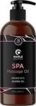 Calming Massage Oil for Massage Therapy - Home Spa Full Body Massage Oil for Sore Muscles for Pro or Home Use with Moisturizing Sweet Almond Oil and Lavender Essential Oil - Non Greasy or Staining