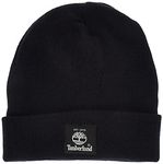 Timberland Men's Short Watch Cap With Woven Label Cold Weather Hat, Dark Navy, One Size UK