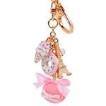 Giftale Rhinestone Handbag Charms Backpacks Key Ring Purse Tassel Keychain,#619-2