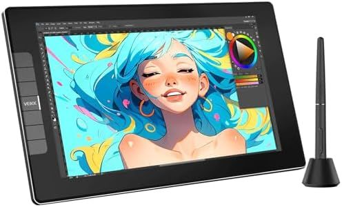 VEIKK VK1200 Drawing Tablet with Screen,11.6 Inch Full-Laminated Graphic Drawing Monitor 8192 Levels Pen Presssure and Tilt Function,6 Customized Keys Compatible with Windows, Mac,Linux Chromebook