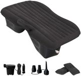 HNXKB SUV Air Mattress Camping Bed - Car Air Mattress Back Seat Portable Foldable Car Air Bed SUV Sleeping Pad Car Bed Mattress for Sedan SUV Truck, Full(Black)