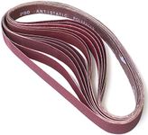 Aiyard 1 x 42 Inch Aluminum Oxide Sanding Belts, 2 Each of 60/80/120/150/240/400 Assorted Grits Abrasive Belts for Belt Sander, 12-Pack