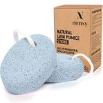 NIMXY Pumice Stone for Feet and Hands 2 Pcs – Feet Hard Skin Remover – Foot Scrubber for Dead Skin Removal – Natural Foot File and Callus Remover for Skin Exfoliation (Blue)