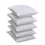 LASER WINGS Cotton Cushion, 16x16 Inches, White, Set of 5 (16 x 16 inches)