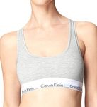 Calvin Klein Women's Modern Cotton Bralette, Grey Heather, Medium