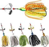 Bass Fishing Lures Kit Fishing Buzzbait Lure Bass Spinner Baits Kit Buzzbait for Bass Fishing Multicolor Swimbait Topwater Lure Hard Metal Spinnerbait Fishing Lure for Bass Pike Trout Fishing