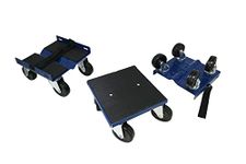 Shepherd 9298 9298E Snow-Mobile Dolly, Blue, 7-1/8 Inch x 7-3/4 Inch, Set of 3 Pieces