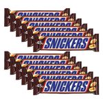 Snickers Chocolate Pack, Loaded With Delicious & Nutritious Roasted Peanuts, Nougat And Caramel Delight, Premium Chocolate Pack For Sharing, 45 Gm, Pack Of 10