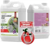 ECO Garden PRO - Organic Vinegar Weed Killer | Kid Safe Pet Safe | Clover Killer for Lawns | Moss Killer | Green Grass & Poison Ivy Killer | Spray Ready Glyphosate Free Herbicide (1 Gal with Sprayer)