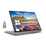 Lenovo IdeaPad Flex 5 2-in-1 Laptop, 16" WUXGA Touchscreen, AMD Ryzen 7 7730U, 16GB RAM, 1TB SSD, AMD Radeon Graphics, Fingerprint Reader, FHD Webcam, WiFi 6, Win 11 Pro, Grey, 32GB Hotface USB Card