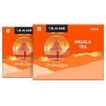 TE-A-ME Indulge Masala Tea, 100 Bags (Pack of 2) | Masala Chai | Black Tea Bags 200 pieces | Real Spices Masala Tea