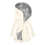 loobun Winter Jacket for Women UK Ladies Fleece Lined Jacket Thick Warm Sherpa Lined Parkas Jackets Plus Size Fall Winter Wool Coats Padded Quilted Full Zip Overcoat with Fuffly Hood Coats Clearance