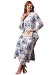 ANNI DESIGNER Women's Cotton Blend Straight Printed Kurta with Pant (Pivar White_M_White_Medium)