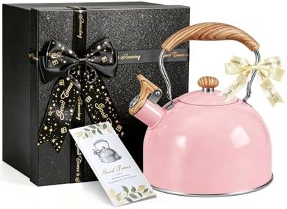 GGC Whistling Tea Kettle with Black Gift Box for Mom, Weddings, Birthdays
