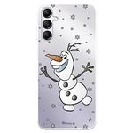 Case for Samsung Galaxy A14 5G Official Disney Olaf to Protect Your Mobile Phone, Transparent Flexible Silicone Case with Official Frozen License