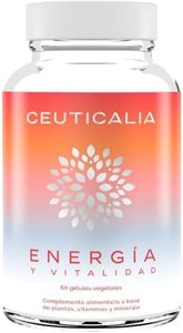 Complemento Alimenticio Energía y Vitalidad - Anti Cansancio y Agotamiento - Para Mujer y Hombre - Ginseng, Guaraná, Yerba Mate, Acerola, Magnesio, Vitaminas D y B - 60 Cápsulas, 30 Días