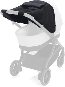 Stroller Sun Cover Anti-UV 50+ Universal Fit Baby Strollers Shad for Sun Protection with Viewing Window Waterproof Sunshade(Dark Grey)
