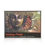 91Knots Adiyogi(आदियोगी) Shiva, 1000 Pieces Premium Wooden Jigsaw Puzzle for Adults and Kids 12+ Years | Indian Artwork Puzzle with Unique Cuts for Gifting | Puzzle for Kids & Adults