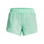 Under Armour Girls' Fly by Shorts, (958) Green Breeze/Green Breeze/White, Medium