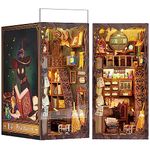 Cutefun DIY Book Nook Kit - Dollhouse Booknook Bookshelf Insert Decor Model Build Kit with LED Light Magic Pharmacist(SZ05)