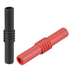 sourcing map 4mm Banana Speaker Plug Female to Female Converter Jack Socket Connector 10A 10pcs Red Black
