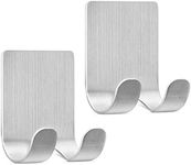 kwmobile 2x Razor Holder- Self-Adhesive Aluminum Alloy Shaver Wall Mount - Bathroom Organizer for Showers - Silver