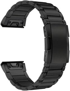 TRUMiRR Titanium Bracelet Compatible with Fenix 8 51 mm/Enduro 3/Instinct 2X/Fenix 7X Pro/Sapphire Solar, 26 mm Quick Release Easy Fit Bracelet Titanium for Garmin Fenix 6X PRO/Descent Mk1 Mk2 Mk2i
