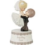 Precious Moments Wedding Musical Figurine | Best Day Ever Resin Musical | Plays Music | Wedding Gift | Couples Decor | Hand-Painted