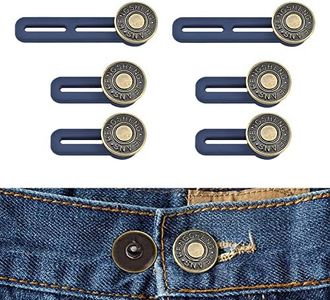 Extensor de botón de 6 piezas para pantalones, extensor de cintura de pantalones, juego de extensores de botones de cintura de jeans extendidos para faldas de jeans, pantalones