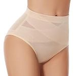 SIMIYA Tummy Control Knickers Low Rise Shapewear for Women Control Underwear, Comfy Tummy Control Body Shaper for Women, Beige S