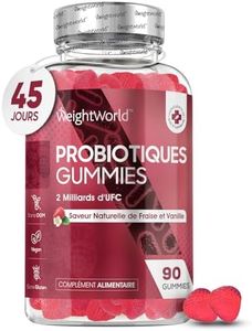 Probiotiques Gummies - 90 Gummies 2 Milliards d'UFC Goût Fraise & Vanille - Probiotique Flore Intestinale Inuline & Bacillus Coagulans - Probiotiques et Prébiotiques Transit & Microbiote Intestinal