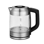 Salton Temperature Control Glass Kettle – 1.7 L | 7 Temperature Settings (104°F–212°F / 40°C–100°C) | Bonus Tea Steeper | LED Colour Change | Keep Warm Function | 360° Swivel Base | Proudly Canadian