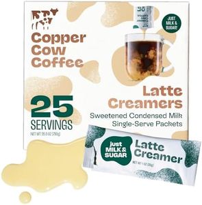 Copper Cow Coffee California Sweetened Condensed Milk Creamers – Single-Serve and All-Natural Pre-Filled Packets – (25 Pack)