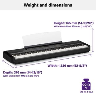 Yamaha P-515 Digital Piano – 88-Key Weighted Keyboard