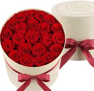Kalolary 22 Pcs Fresh Forever Roses in A Box, Preserved Roses That Lasts for Years 100% Real Preserved Roses for Her Valentine's Day, Mothers Day, Anniversary, Birthday, Wedding