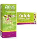 Zirtek Allergy Relief Antihistamine Tablets | 200ml Syrup & 30 Allergy Tablets 10mg| Hayfever, Dust, Pets, and Hives | Cetirizine | Relieve Allergic Symptoms | Adults and Children Over 6 Years