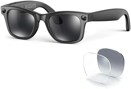 AI Smart Glasses for Men Women,8MP 2K HD Camera Glasses,AI Voice Control,AI Photo Recognition,Real-Time Translation,Smart Sunglasses with Bluetooth Call,IP67 Waterproof for Driving,Outdoor,+2 Lenses.