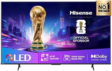 Hisense 65E7Q PRO Fehrnseher,65 Zoll, 4K UHD QLED, Smart TV,144Hz Game Mode PRO,Filmaker Mode, AMD FreeSync Premium,AI HDR Upscaler,Dolby Vision IQ,Dolby Atmos,Sprachsteuerung [2025]