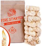 Zorestar Fire Starters XXL 30 pc - Firelighters for Indoor and Outdoor Use, Compatible with Solo Stove, Green Egg and Other Grills and BBQs - Box of Waterproof Firestarters