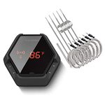 Inkbird IBT-6XS Wireless Meat Thermometer for Kitchen Cooking with 6 Probes for Oven Smoker Grill BBQ, 150FT Digital Food Thermometer with Rechargeable,Timer, Alarm