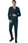 Peter England Polyester Blend Men Green Three Piece Suit Business Vest (PIS3SNSF907693 42)