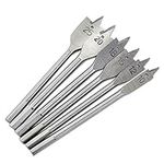 Aussel 6PCS Wood Flat Drill Bits Set 10,12,16,18,20&25mm Woodworking Hole Cutters Tools