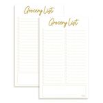 S&O Shopping List Notepads for Organization - 2 Pack Magnetic Notepads for Refrigerator - Grocery List Notepad - Grocery List Magnet Pad for Fridge - Magnetic Note Pad for Fridge - 4.5x7.5”, 50 Pages