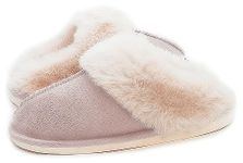 Adorllya Fuzzy House Slippers for Women Men, Fluffy Memory Foam Slip on House Shoes Anti-Skid Super Warm (7--8, Beige, numeric_7)