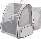 Lekebobor Large Cat Backpack Carrier Expandable Pet Carrier Backpack for Small Medium Cats Fit Up to 18 Lbs, Foldable Puppy Backpack Carrier for Travel, Hiking (Expendable Grey, 32"L x 28"W X 43"H)