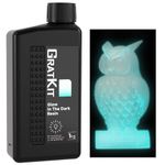 GratKit Glow in The Dark Resin, 405nm UV-Curing Photopolymer Resin for LCD/DLP 3D Printers, 1000g, Clear